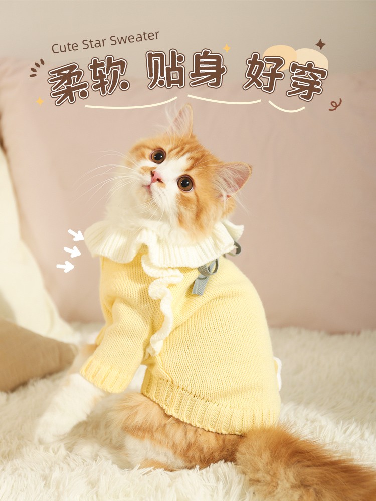 Pet Cat Fall Heattech Winter Anti-Lint Cat