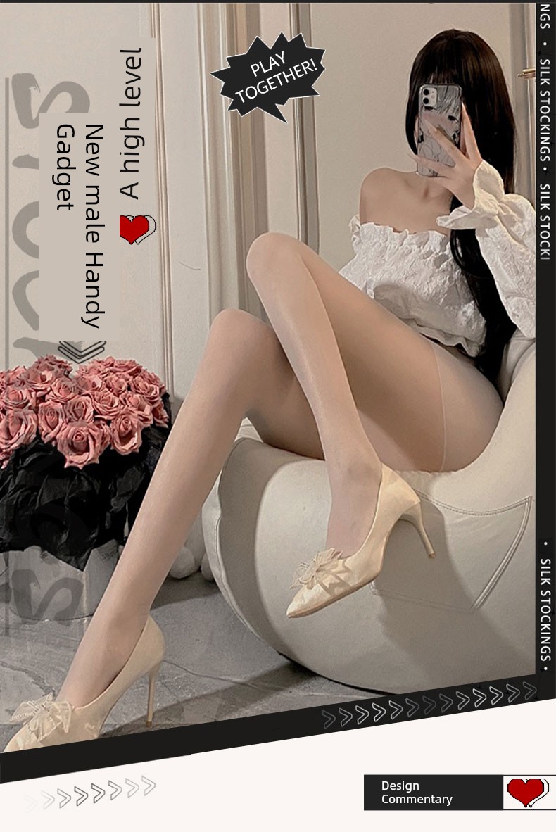 Ultra-Thin Black Lace Stockings for Women
