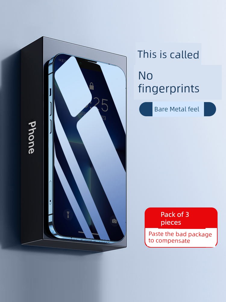 BS for Apple 14/13 Tempered Film Iphone15promax Full Screen Cover 15plus Anti-Blue Light Mini X Privacy Anti-Fingerprint Xs Drop-Resistant 12 Phone Protection Film XR All-Inclusive