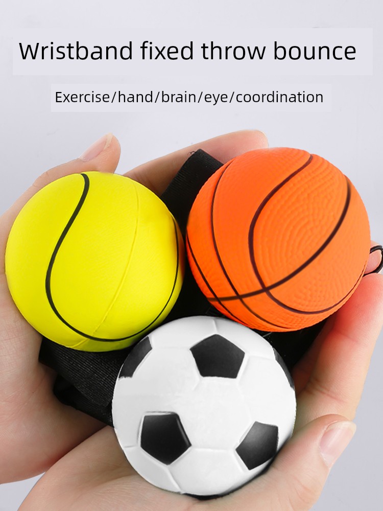 with Rope Rubber Hand Throw for the Elderly to Relieve Boredom Handy Gadget Elastic Ball
