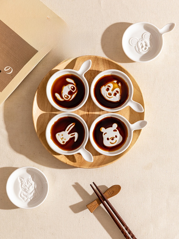 Modern Housewife Cute Animal Dish For Home Small Seasoning Dish Saucer Dish Creative Small Size Soy Sauce and Vinegar Sauce Dish