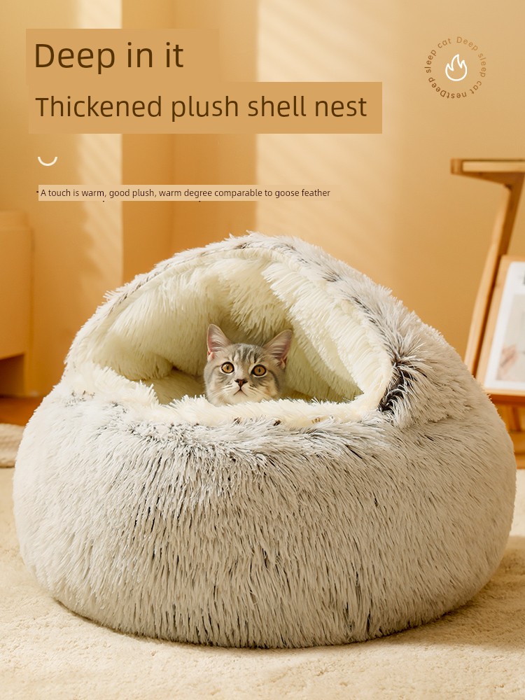 Quilt Cat Nest Winter Heattech All Year Round Neutral Pet Cat House Dog Winter Sleep Supplies Small Size Dogs Thickened