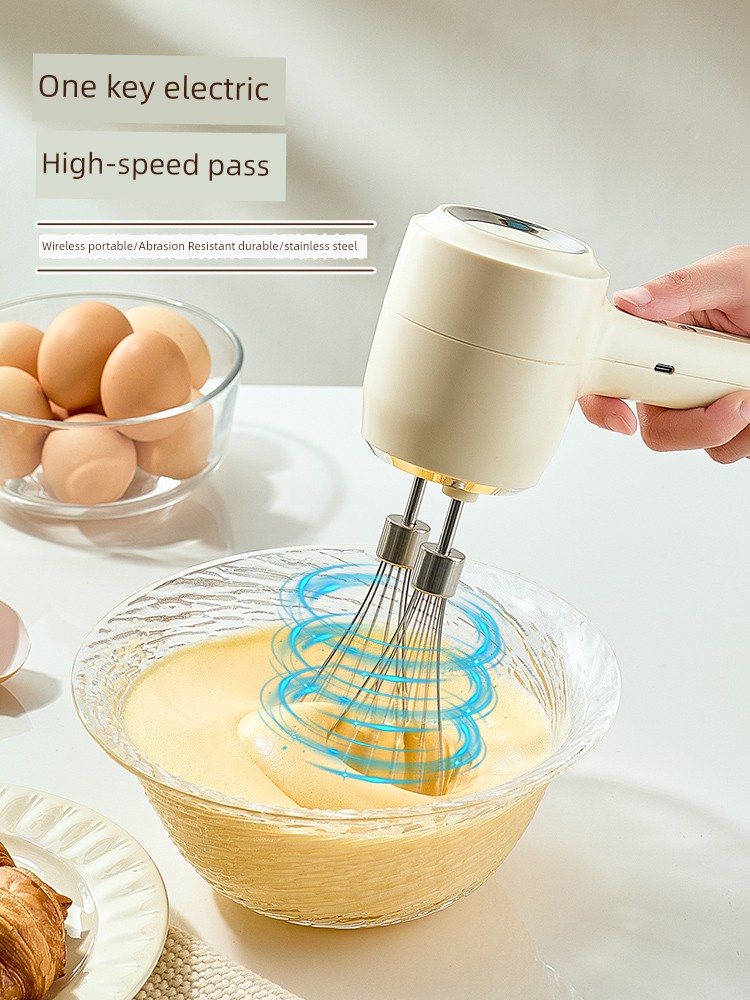 Double-Headed For Home Small Wireless Mixing Electric Whisk