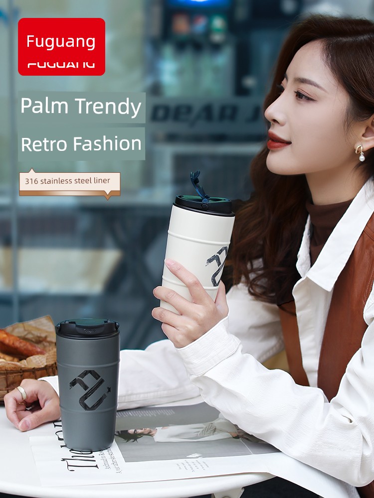Fuguang Fu + Thermos Cup Female 2024 New Arrival Good-looking Coffee Cup Small and Convenient 316 Stainless Steel Portable Cup