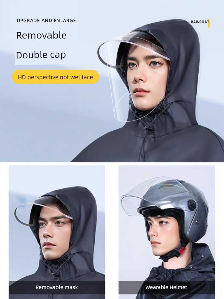 Men's and Women's Extra Large Body Cycling Raincoat Electric Car