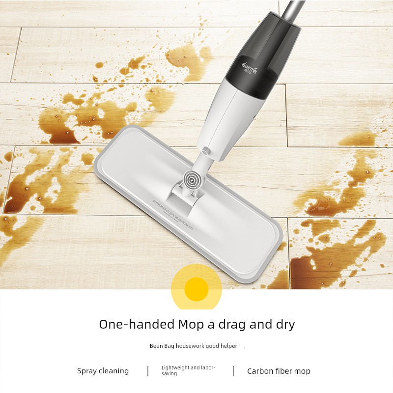 Deerma Water-Spraying Mop Small Flat For Home Hand Wash-Free Wooden Floor Tile Mop for Dry and Wet Mopping Gadget