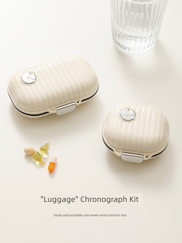 Pill Box Portable Portable Timing Medicine Compartment Box Sealed Seven Days a Week Medicine Storage Box Travel Points Pill Box