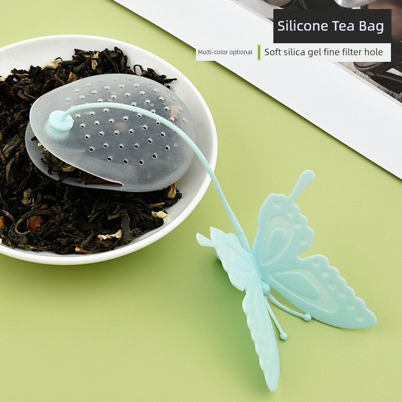 Silicone Butterfly Tea Strainer Creative For Home Tea Bag Three Colors Optional New Arrival Shape Tea Filter Transparent Tea Bag