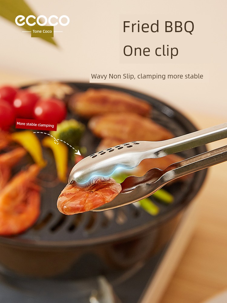 Food Clip Kitchen Food Clip Stainless Steel Silicone Clip for Fried Steak Barbecue Tools Oven Mitts Barbecue Clip