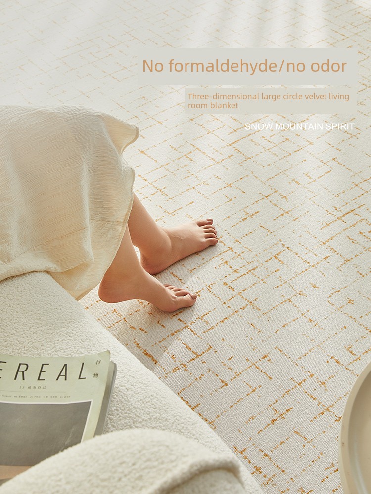 Carpet Living Room 2025 New Arrival Accessible Luxury Fancy Cream Style Free Care Bedroom Coffee Table Sand Waterproof Antifouling Carpet