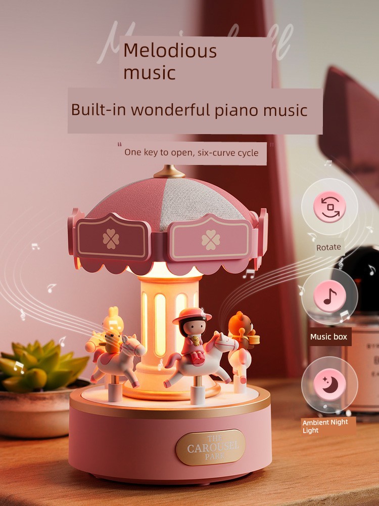 Carousel Music Music Box Birthday Gift for Girls Child Girl Little Princess Internet Celebrity Toy