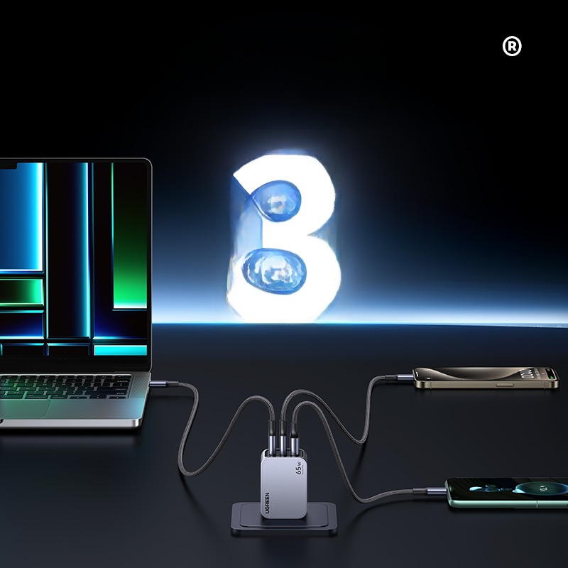 Green Link 65W Gallium Nitride Laptop Flash Charger
