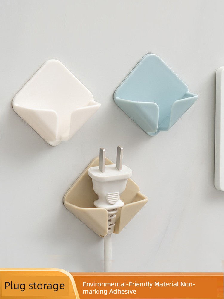 Nail-Free Plug Hook Punch-Free Computer Desktop Wire Wall Storage Holder Self-Adhesive Cable Cable Winder