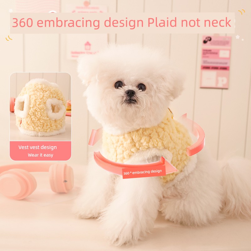 Dog Breast Strap Winter Heattech Clothes Dog Leash Walking Dog Small Size Dogs Cat Cat Rope Vest Pet Hand Holding Rope