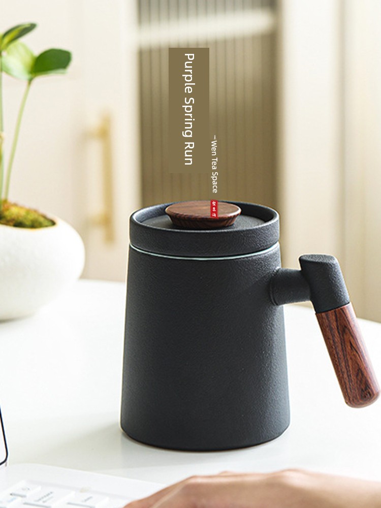 Jojo's L. Pd. Ziquan Jian. Ceramic Tea Brewing Cup Tea Water Separation Mug Large Capacity | Details