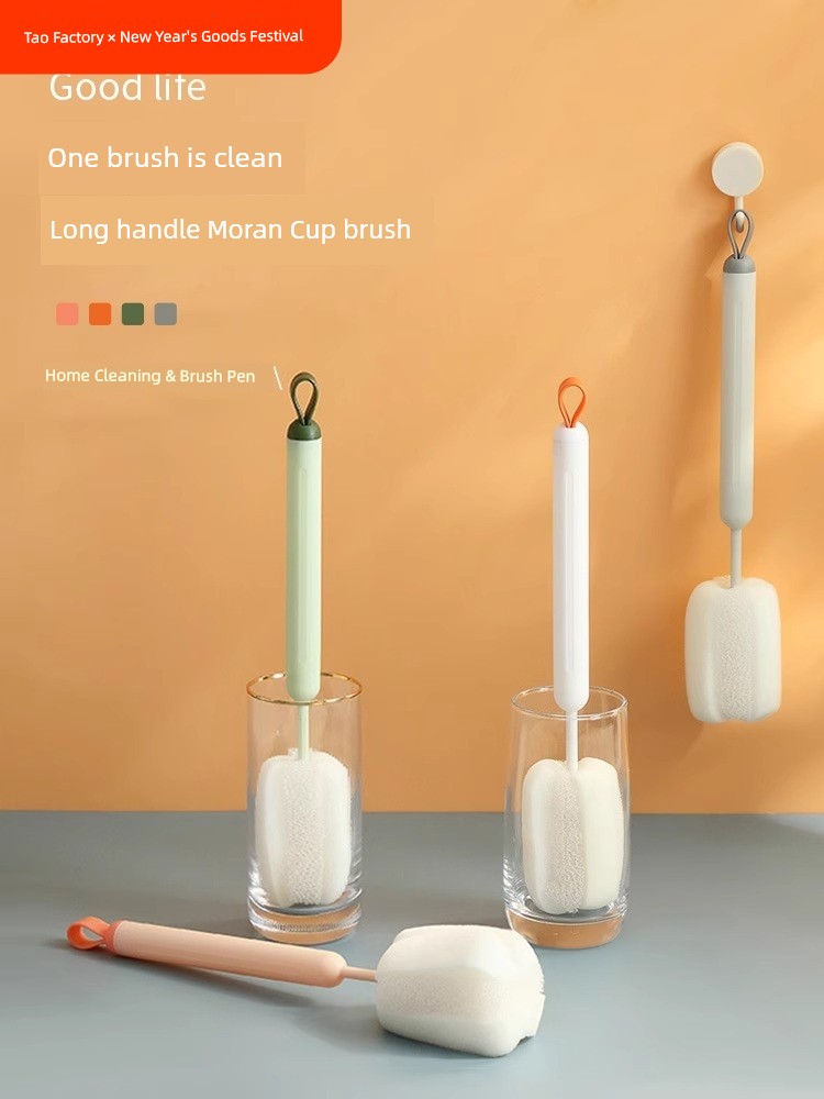 Long Handle Cup Brush Cleaning Brush Water Cup Brush Cup Handy Gadget Multi-Functional Straw Cup Lid Cleaning Rinse Replacement Tea Stain