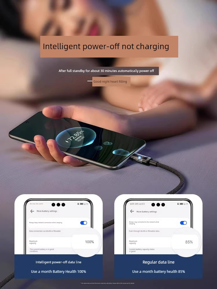 Automatic Power off] Suitable for Typec Data Cable Vivo Iqoo Charger Tpye Flash Charge 100W Data Cable Neo5 Original X60pro Fast Charge 9S Mobile Phone Dedicated 30 Android Y27x80