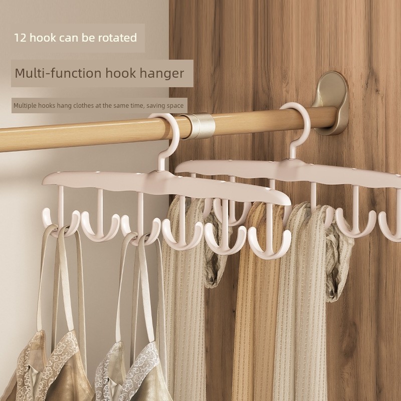 Multifunctional Rotatable 12 Hooks Hook-Type Hanger 1