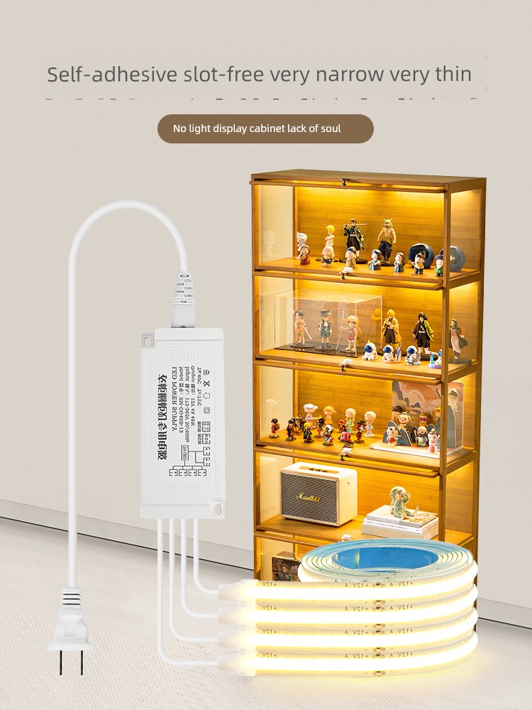 Light Strip Self-Adhesive Sensor Cabinet Wine Cabinet Wardrobe Hand-Made Display Cabinet Light Bar Led Slotted-Free Line Extremely Narrow Ultra-Thin