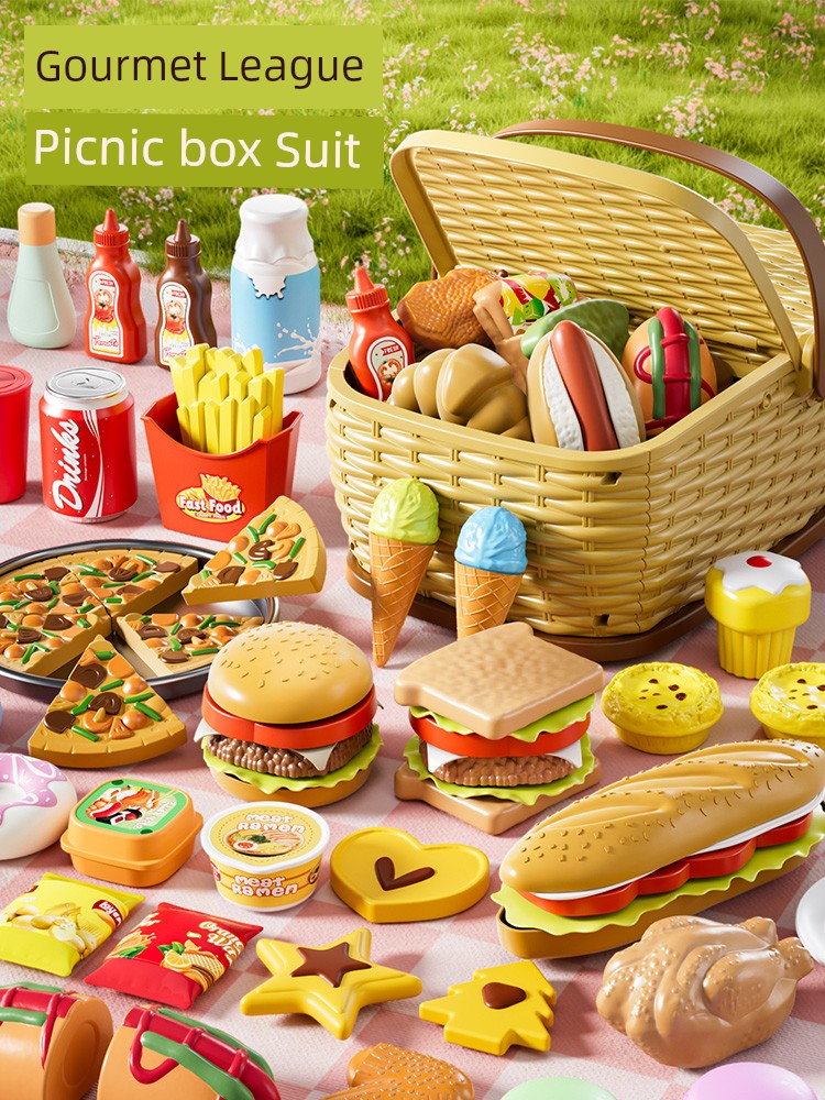 Kids Candy Toy New Arrival Ice Cream Mini Artificial Food Hamburger Pizza Fries Photo Model Play House Toy