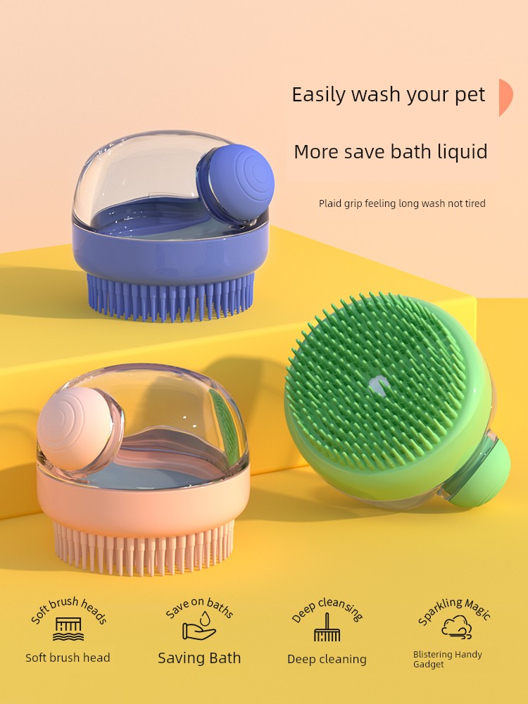 Cat Silicone Special Tool Cleaning Pet Shower Brush