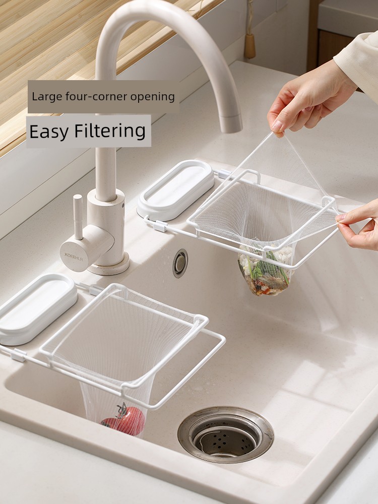 Fasola Sink Garbage Net Pocket Kitchen Storage Rack