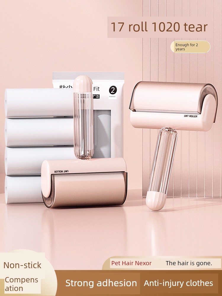 Roller Lent Remover Tearable Replacement Paper Hair Cleaning and Sticking Cat Hair Handy Gadget For Home Strong Rolling Brush Hair Removal Sticky Hair