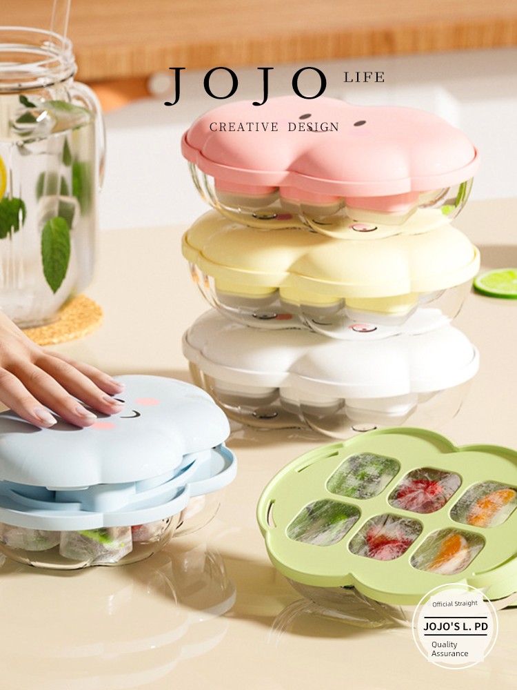 Jojo's L. Pd. Mr. Grocery. Ice Tray Mini 6-Grid Ice Cube Mold Ice Making Handy Gadget For Home | Green Pottery