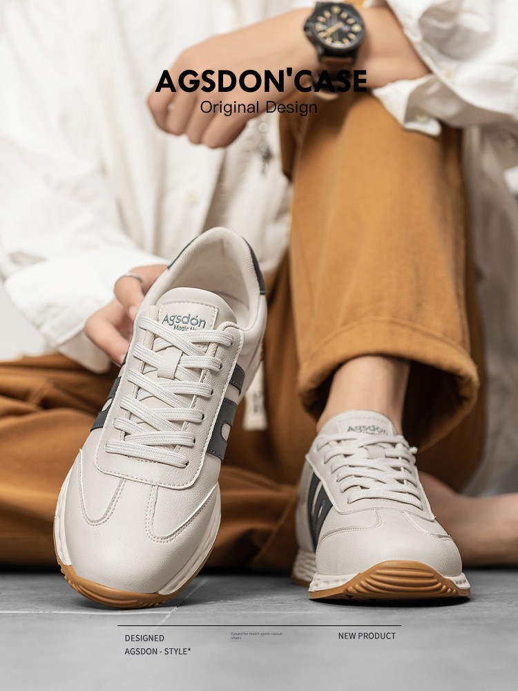 Augusto De Training Shoes Men's Spring 2025 New Arrival Thick Sole Non Slip Forrest Gump Athleisure Retro Shoes Men's Shoes