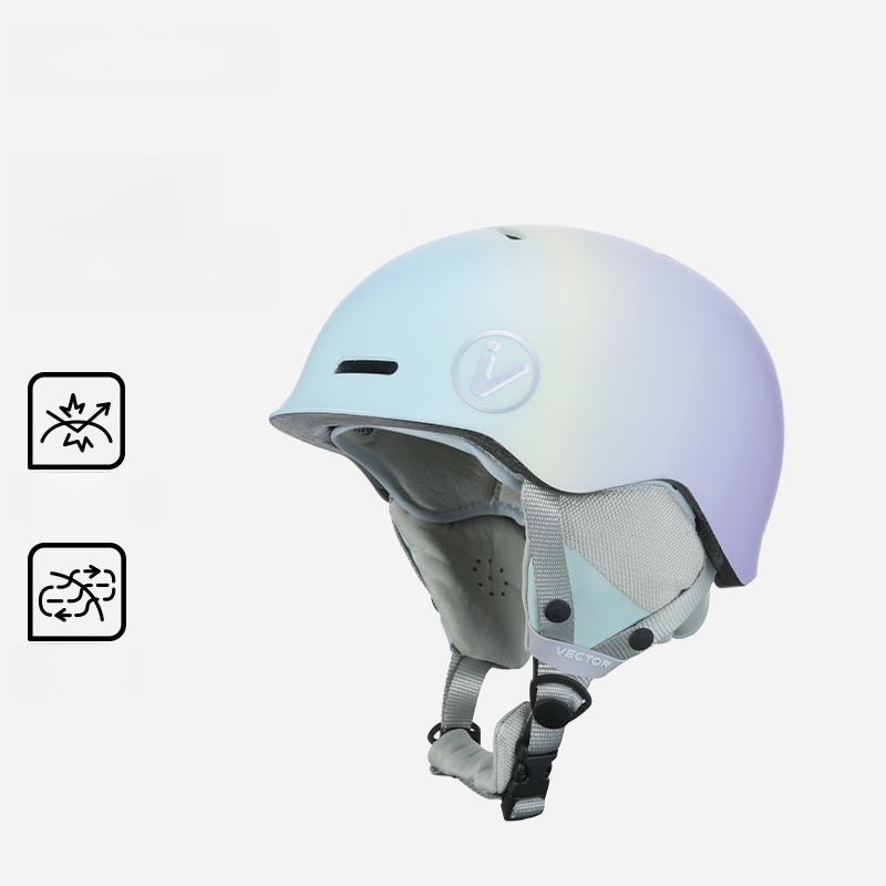 Vector Small Brim Gradient Single and Double Board Ski Helmet