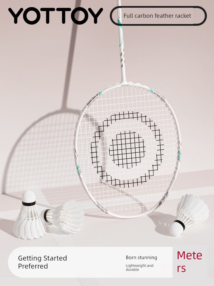 Yottoy Badminton Racket Genuine Goods Official Flagship Store Suit Adult Professional Full Carbon Ultra-Light Durable Racket