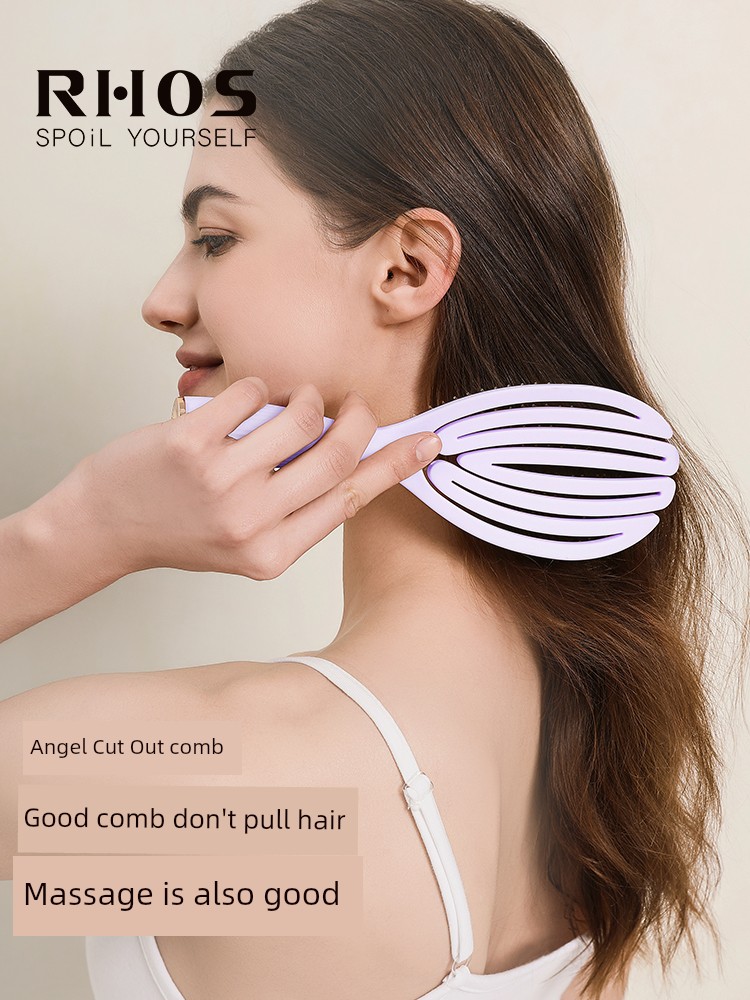 RHOS Layered Hair Tidying Comb Non-Knotted Lady For Home Fluffy High Skull Top Magic Magic Cut Out Air Cushion Tangle Teezer Hairbrush