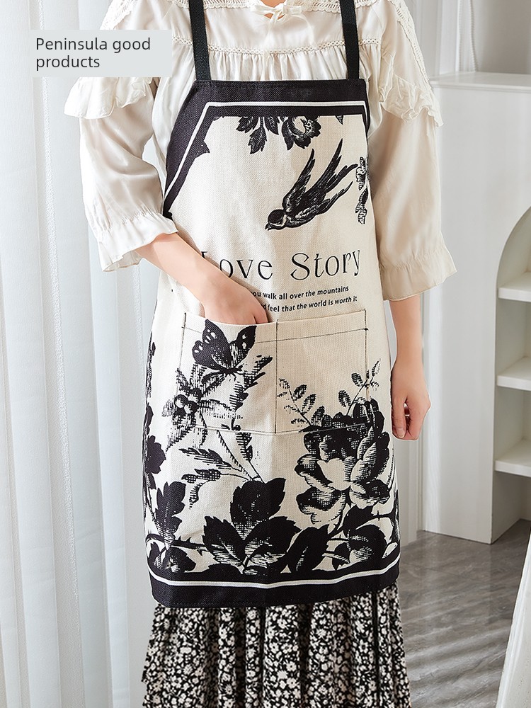 Apron Kitchen For Home Waterproof Oil Catering and Cooking Dedicated 2024 New Arrival Ins Style Overclothes Antifouling Overalls for Women