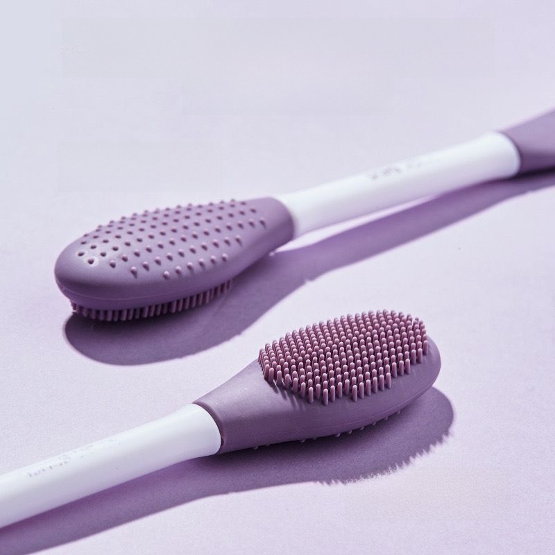 Double-Headed Silicone Cleaning Brush Massage Soft Hair Mask