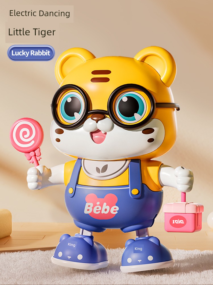 Baby Toys 0 1 Year Old Tiger Practice Head up Eye Massager Baby 3 to 6 Months Electric Dancing Bunny