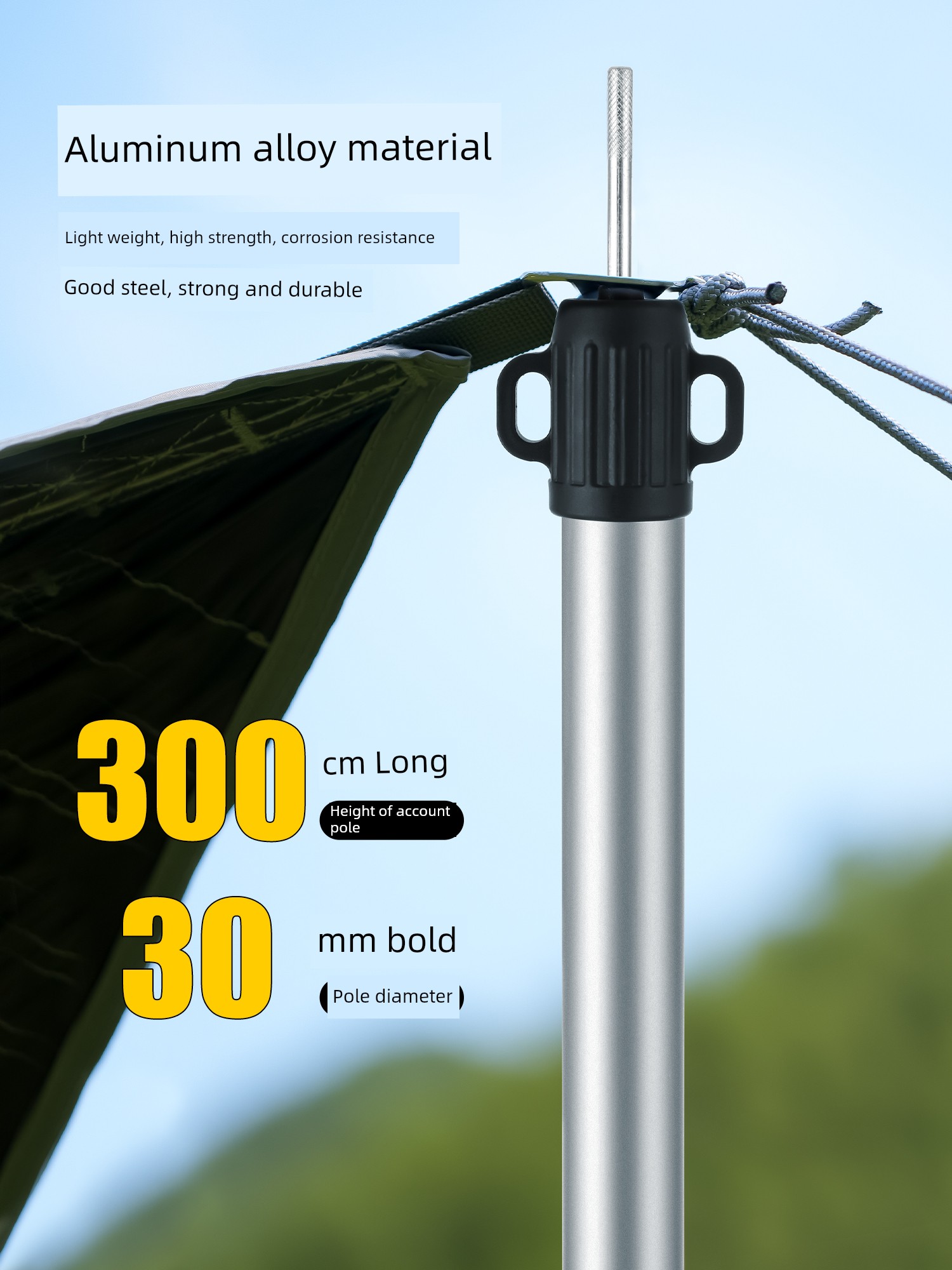 Primitive Man Outdoor Holder Telescopic Bold Support Rod