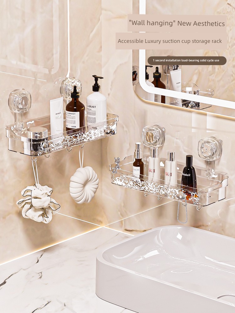 Washstand Wall-Mounted Punch Free Storage Rack Suction Cup