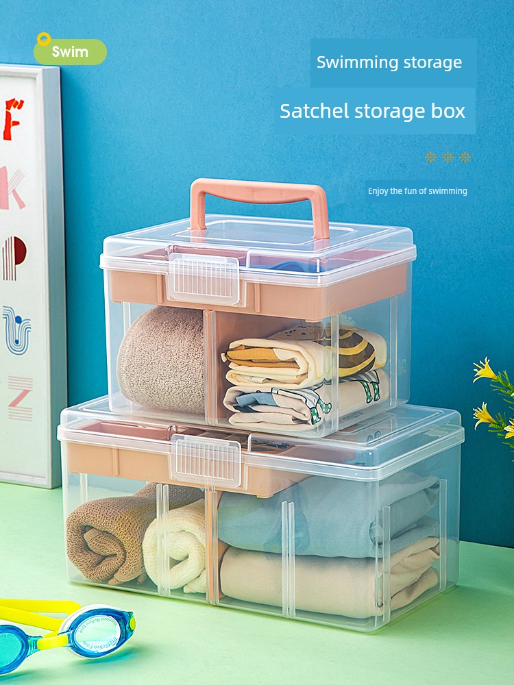 Satchel Kids Transparent Plastic Sundries Toy Swimming Box