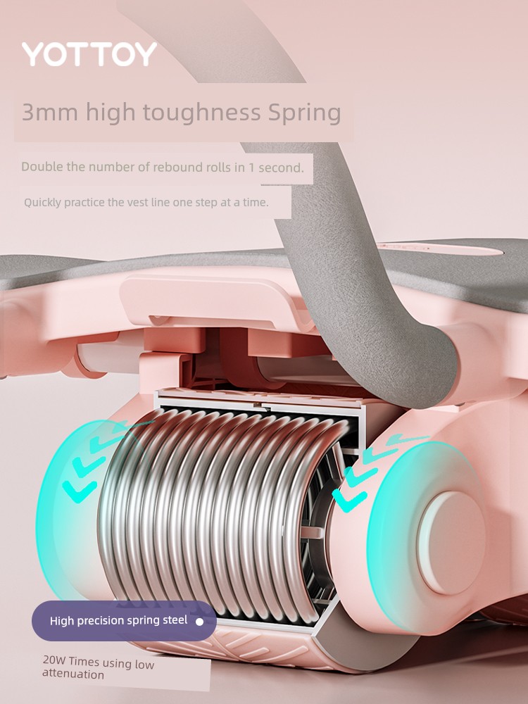 New Arrival Abdominal Wheel Automatic Rebound Abdominal Muscle Roll Belly Belly Fat Burning Handy Gadget Fitness Equipment Belly Contracting Belly Pushing Belly Rolling
