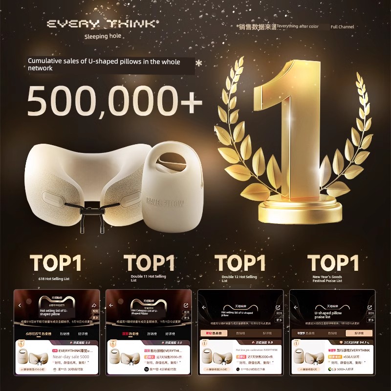 Everythink Traveling Pillow Neck Pillow Neck Pillow Neck Headrest Student Siesta Neck Support U-Shaped Pillow Portable U-Shape Pillow