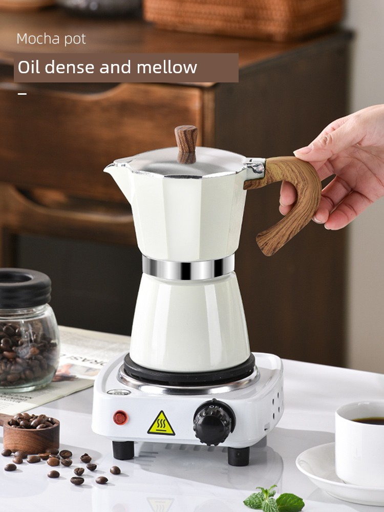 Moka Pot For Home Espresso Coffee Brewing Tools Set Double Valve Extraction Pot Portable Outdoor Hand Made Coffee Maker