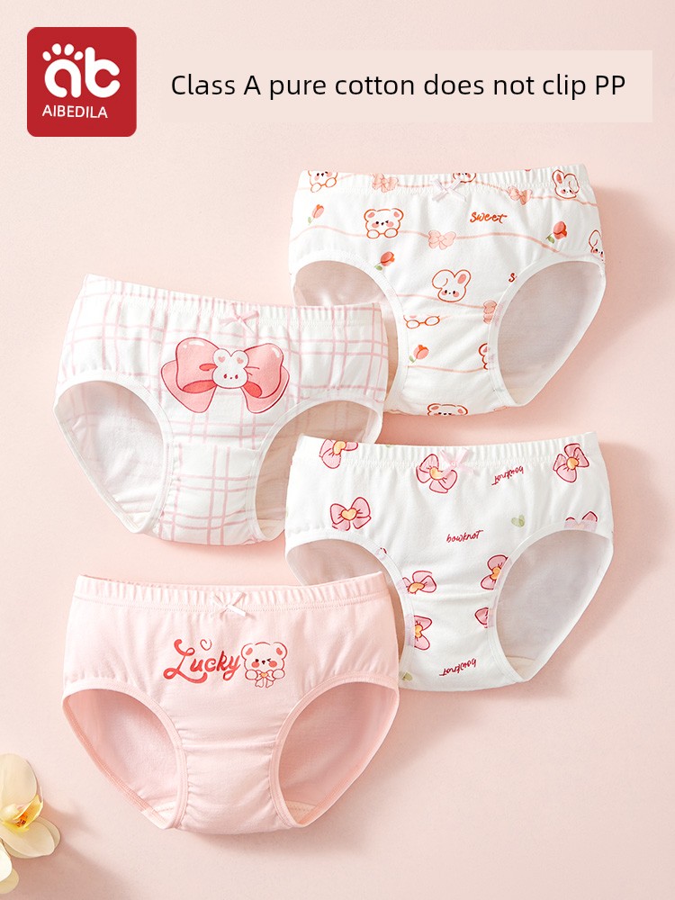Girl Triangle Kids Pure Cotton Panties Shorts Baby Girl 100% Boxer Youth All Cotton without Butts