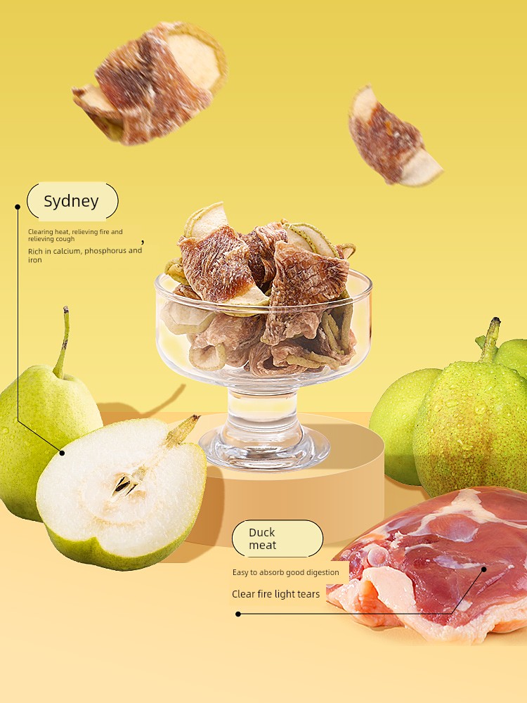 Dog Snacks Dried Duck Meat Wrapped Pear Puppy Molar Rod Teddy Big and Small Dogs Training Pet Reward Snacks