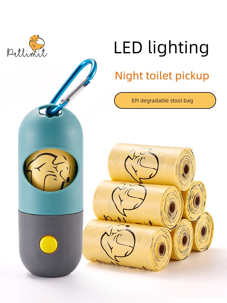 LED Light Thickened Degradable Shovel Shit Walking Dog Pooper Scooper