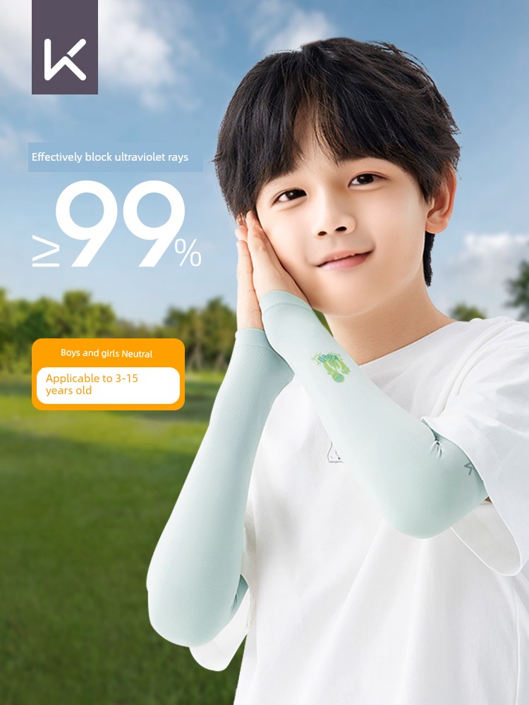 Keep Ice Sleeve Kids Boys and Girls Summer Sports Baby Outdoor Sun Protection UV Protection Comfortable Breathable Viscose Fiber Oversleeve