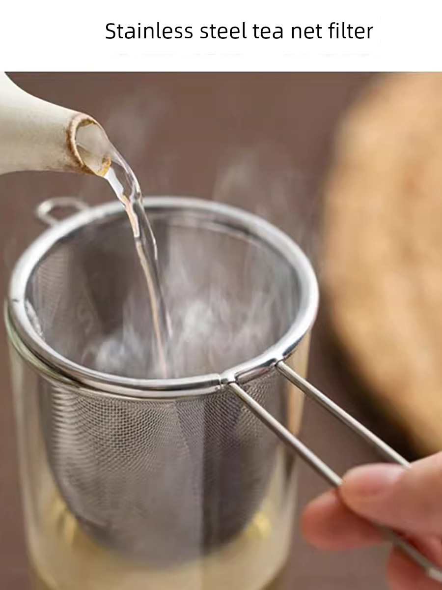 Stainless Steel Filter Tea Strainer Single Ear For Home Multi-Functional Fine Mesh Kombucha Coffee Grounds with Handle Tea Strainer