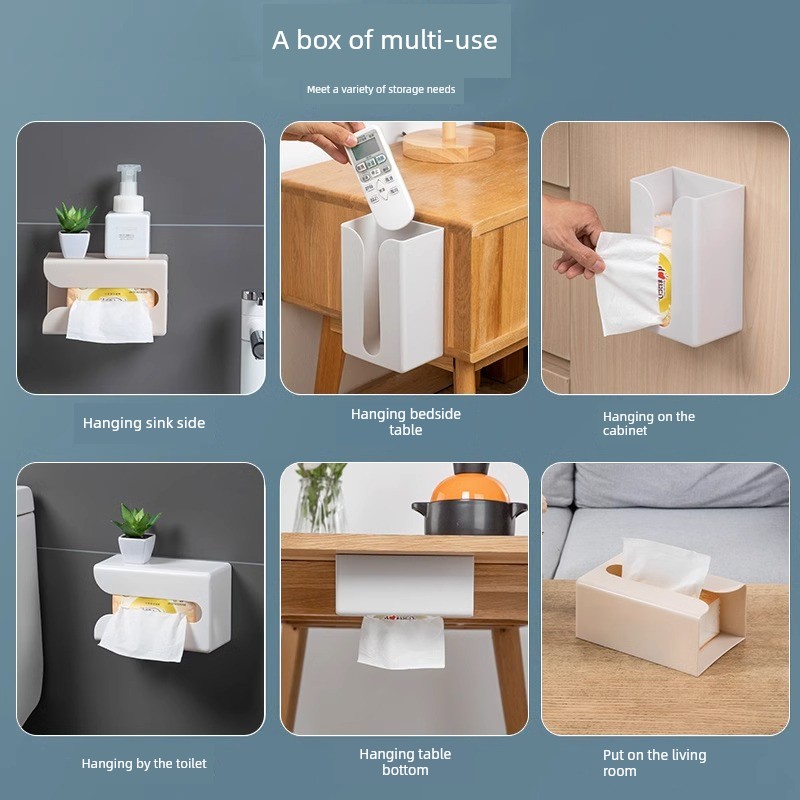 Bathroom Kitchen-Free Toilet Punch-Free For Home-Drawer Jujiajia Paper Box Wall-Mounted Tissue Box Storage Box