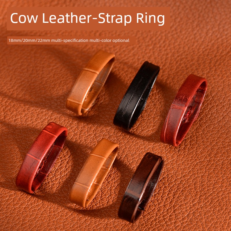 Applicable to Tiansuo Longines Casio Meidou Tianwang DW Danling Princess Strap Ring Genuine Leather Movable Buckle Retaining Ring