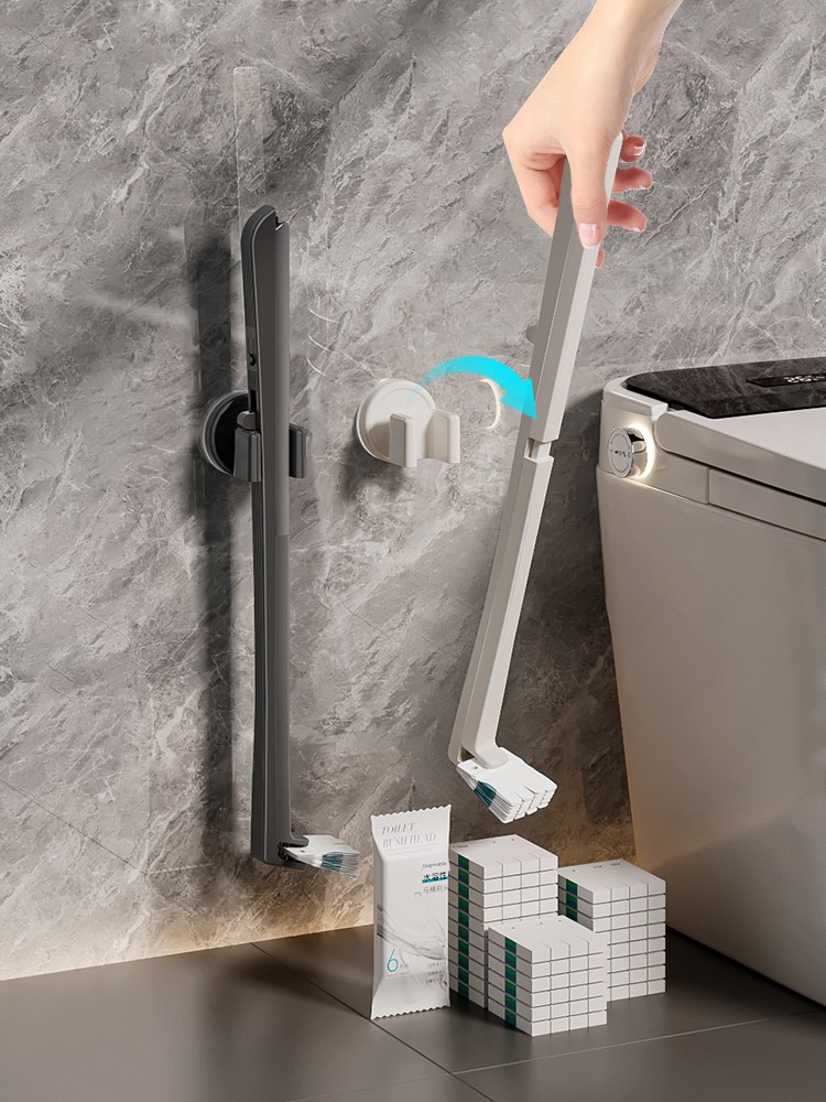 Minimalist Washable Toilet Brush Wall-Mounted For Home Bathroom No Dead Angle Cleaning Toilet Brush New Arrival Handy Gadget