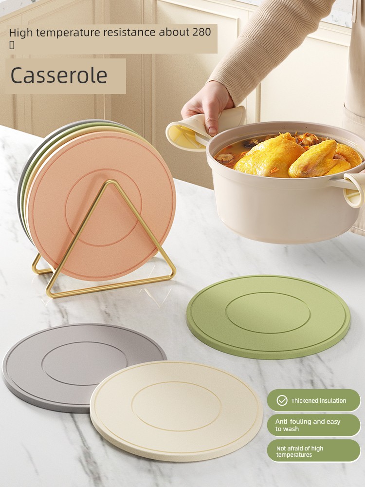 Silicone Thermal Insulation Pad Dining Table Cushion Coaster Scald Preventing Met High Temperature Resistance Placemat Potholders Coasters Household Dinner Plate Casserole Mat